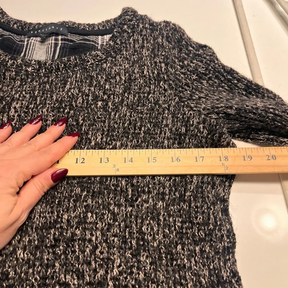 Sanctuary Marbled Crew Neckline Pullover Knit Sweater Size XS - Picture 5 of 7